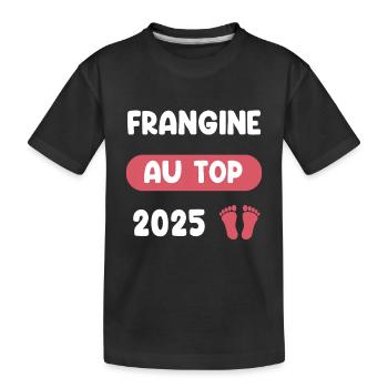 At the top 2025 Frangine announces pregnancy - Kids' Premium Organic T-Shirt - black - Front