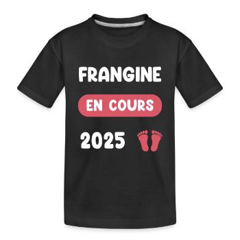 en cours 2025 frangine annonce grossesse - T-shirt bio Premium Enfant - noir - Devant