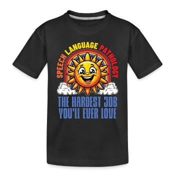 Speech Therapy Speech Language Physiotherapist - Kids' Premium Organic T-Shirt - black - Front