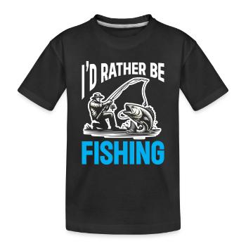 Conception de pêche Fish Lover Fisherman - T-shirt bio Premium Enfant - noir - Devant