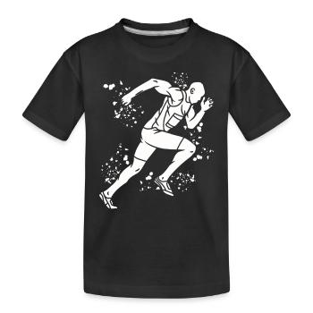 Sprinter Colorsplash Sprintender Sprint - Kinder Premium Bio T-Shirt - Schwarz - Vorne