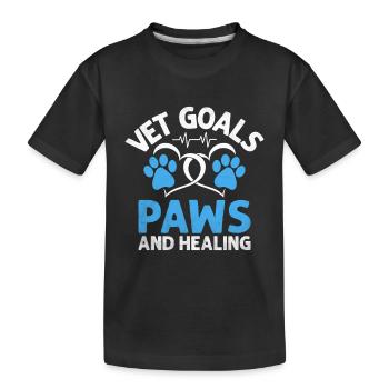 Objectifs vétérinaires Pattes et guérison de l’animal vertérinaire - T-shirt bio Premium Enfant - noir - Devant