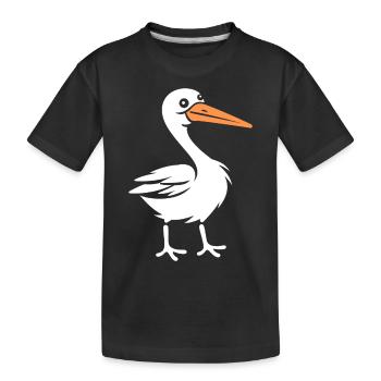 Storch - Kinder Premium Bio T-Shirt - Schwarz - Vorne