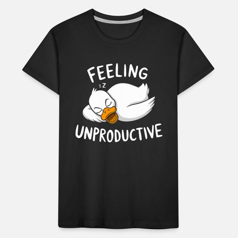 Feeling Unproductive Relaxing Duck Kids' Premium Organic T-Shirt