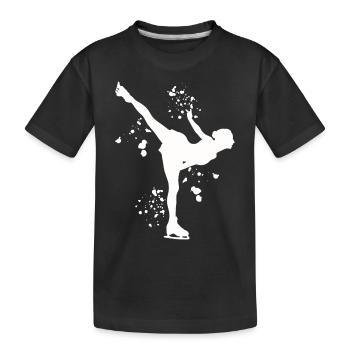 Patinage artistique Patinage sur glace Patinage artistique - T-shirt bio Premium Enfant - noir - Devant