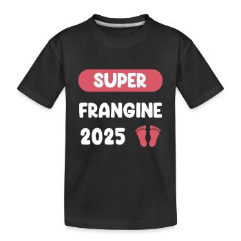 Super 2025 Sister Pregnancy Announcement - Kids' Premium Organic T-Shirt - black - Front
