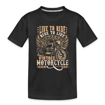 Motocyclette - T-shirt bio Premium Enfant - noir - Devant