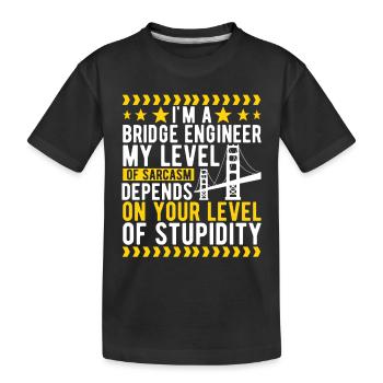 Ingénieur des ponts Construction de ponts - T-shirt bio Premium Enfant - noir - Devant