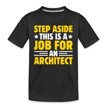 Architekt - Kinder Premium Bio T-Shirt - Schwarz - Vorne