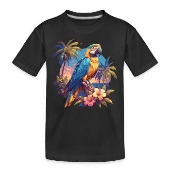 Perroquet Perroquet Perroquet - T-shirt bio Premium Enfant - noir - Devant