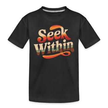 La recherche en vous inspire la spiritualité - T-shirt bio Premium Enfant - noir - Devant
