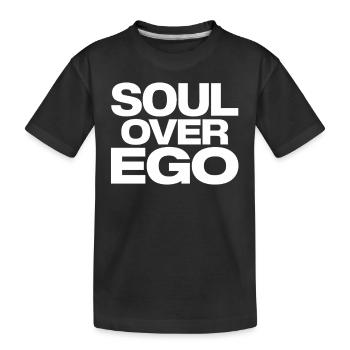 Citation de spiritualité L’âme sur l’ego - T-shirt bio Premium Enfant - noir - Devant