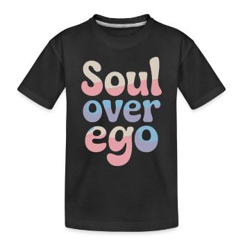 Citation sur la spiritualité de l’âme sur l’ego - T-shirt bio Premium Enfant - noir - Devant