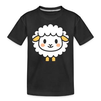Schaf - Kinder Premium Bio T-Shirt - Schwarz - Vorne