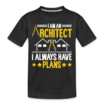 Architecte - T-shirt bio Premium Enfant - noir - Devant