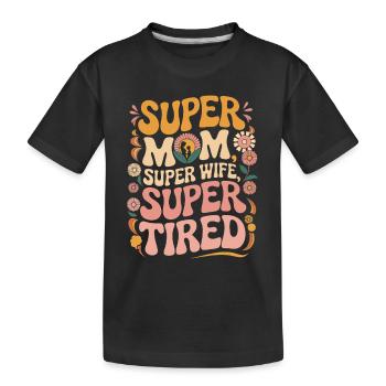Mom - Kids' Premium Organic T-Shirt - black - Front