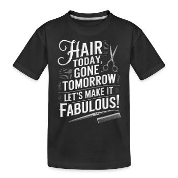 Des cheveux aujourd’hui, disparus demain – rendons-les fabuleux - T-shirt bio Premium Enfant - noir - Devant
