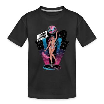 Disco Wonderland Retro Glamour Tanz - Kinder Premium Bio T-Shirt - Schwarz - Vorne