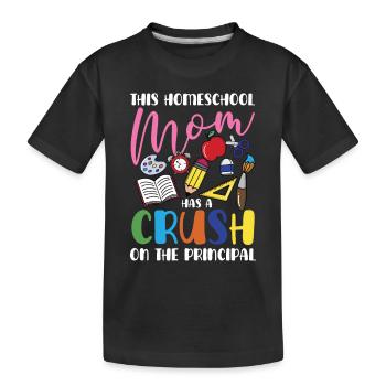 Diese Homeschool Mama Hat Einen Schwarm Auf Den - Kinder Premium Bio T-Shirt - Schwarz - Vorne