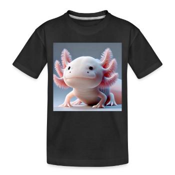 Cute Axolotl - Drôle de créature aquatique - T-shirt bio Premium Enfant - noir - Devant