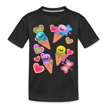 Glace Été Enfant Enfants - T-shirt bio Premium Enfant - noir - Devant