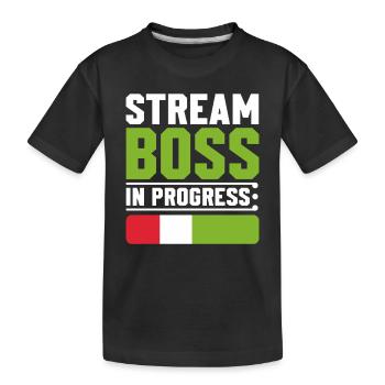 Gaming Streamer Live Streaming Gamer Content - Kids' Premium Organic T-Shirt - black - Front