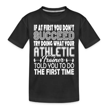 Athletic Trainer Funny Athletic Trainer - Kids' Premium Organic T-Shirt - black - Front