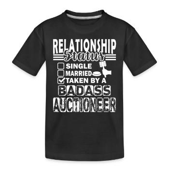 Auctioneer Relationship Status - Kids' Premium Organic T-Shirt - black - Front