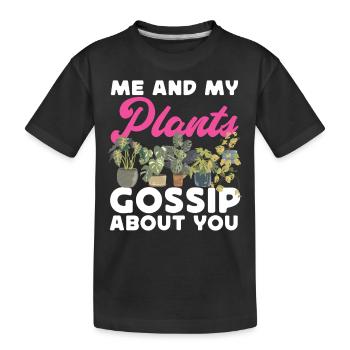 Amoureux des plantes Jardiner Moi Et Mon - T-shirt bio Premium Enfant - noir - Devant