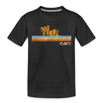Amoureux des plantes jardinage rétro - T-shirt bio Premium Enfant - noir - Devant