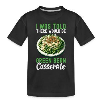 Casserole de haricots verts - T-shirt bio Premium Enfant - noir - Devant
