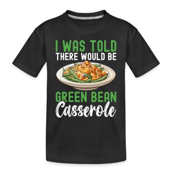 Casserole de haricots verts - T-shirt bio Premium Enfant - noir - Devant