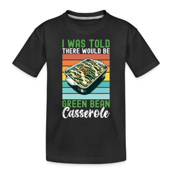 Casserole de haricots verts - T-shirt bio Premium Enfant - noir - Devant