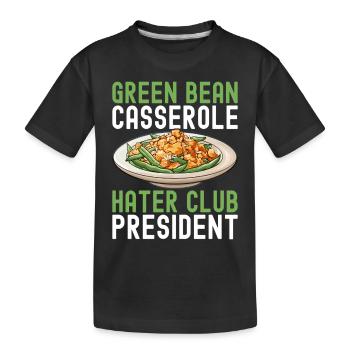 Casserole de haricots verts - T-shirt bio Premium Enfant - noir - Devant