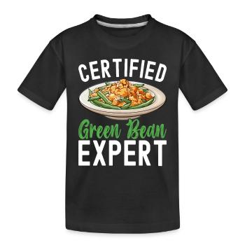 Casserole de haricots verts - T-shirt bio Premium Enfant - noir - Devant