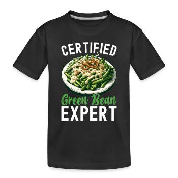Casserole de haricots verts - T-shirt bio Premium Enfant - noir - Devant