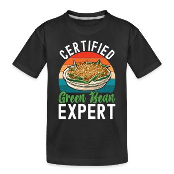 Casserole de haricots verts - T-shirt bio Premium Enfant - noir - Devant