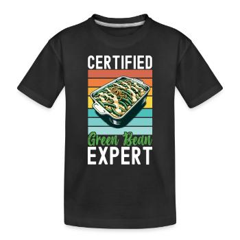 Casserole de haricots verts - T-shirt bio Premium Enfant - noir - Devant