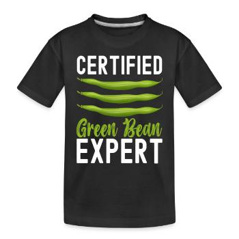 Casserole de haricots verts - T-shirt bio Premium Enfant - noir - Devant