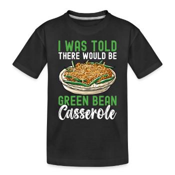 Casserole de haricots verts - T-shirt bio Premium Enfant - noir - Devant