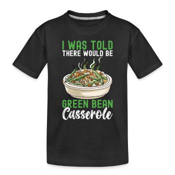 Casserole de haricots verts - T-shirt bio Premium Enfant - noir - Devant