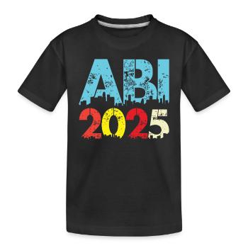 ABI 2025 Abitur Abschluss Lustiges Abiturienten - Kinder Premium Bio T-Shirt - Schwarz - Vorne