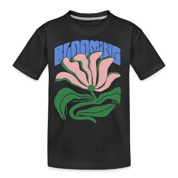 Blooming Starch - Kids' Premium Organic T-Shirt - black - Front