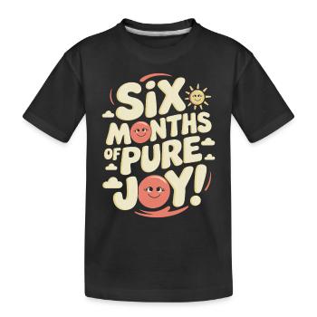 Six mois du semestre d’anniversaire de Reiner Freude - T-shirt bio Premium Enfant - noir - Devant