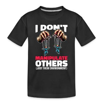Thérapeute comportementale Je ne manipule pas Thérapeute - T-shirt bio Premium Enfant - noir - Devant