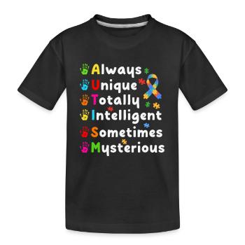 Autisme Autiste - T-shirt bio Premium Enfant - noir - Devant