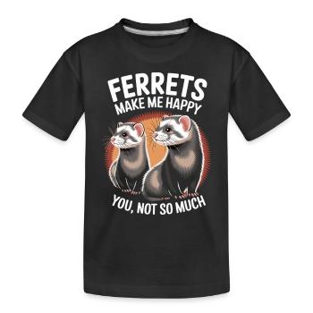 Chemise furet – parfaite pour les amateurs de furets - T-shirt bio Premium Enfant - noir - Devant