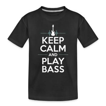 Bass Gitarrist Musiker Gear Funk Rock Jazz - Kinder Premium Bio T-Shirt - Schwarz - Vorne