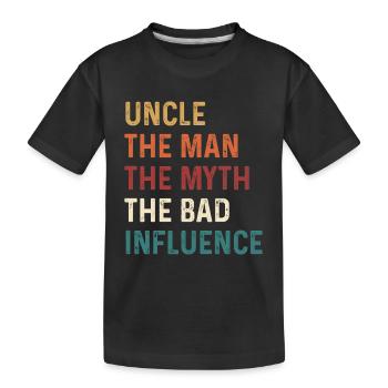 L’oncle l’homme Le mythe La mauvaise influence - T-shirt bio Premium Enfant - noir - Devant