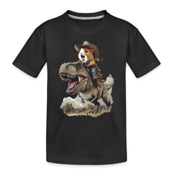 Meerschweinchen - Kinder Premium Bio T-Shirt - Schwarz - Vorne